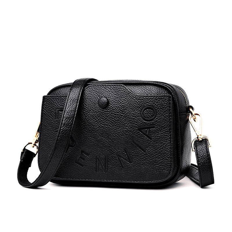 Bag female 2021 fashion female bag personality wild messenger bag popular letter bag soft leather