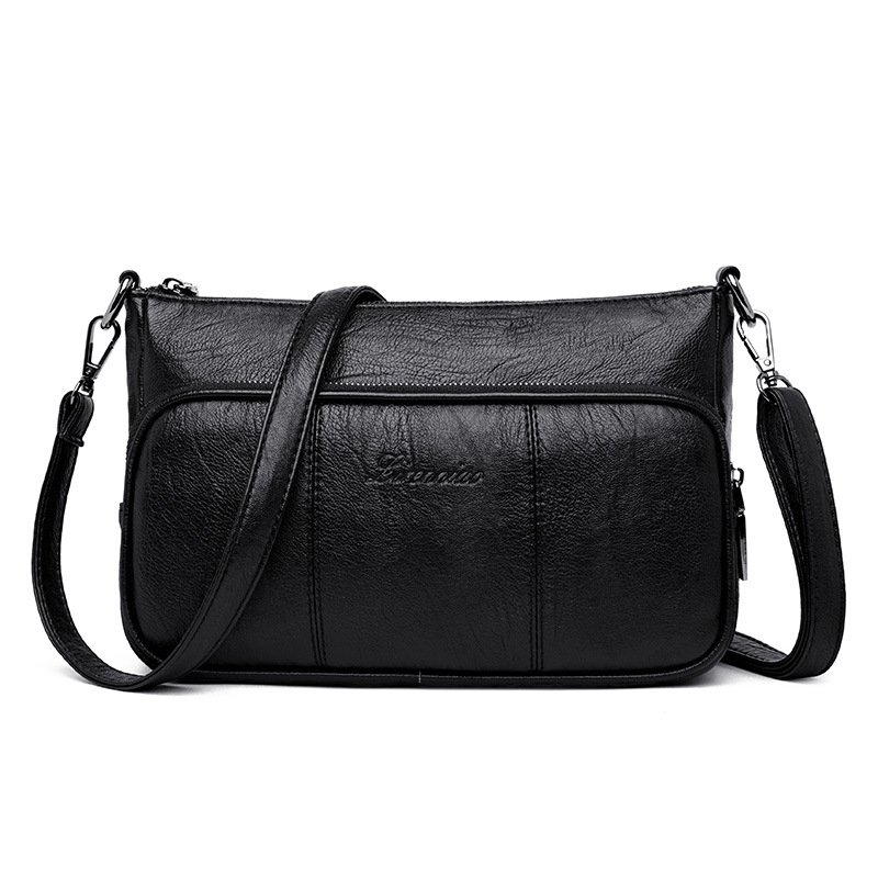 Bag women 2021 new middle-aged female bag mother hand bag soft leather fashion large capacity one-shoulder messenger bag