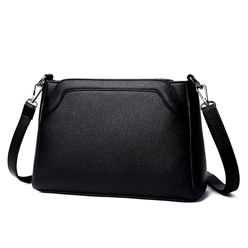 Middle-aged female bag 2021 new fashion trendy lady bag mother bag soft leather multi-layer large capacity single shoulder messenger bag