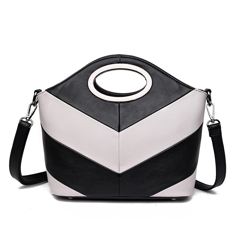 Bag women 2021 autumn and winter new fashion ladies handbags hit color single shoulder messenger mother bag