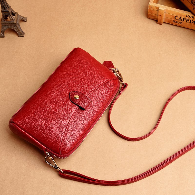 Small bag 2021 new fashion soft leather messenger bag coin purse