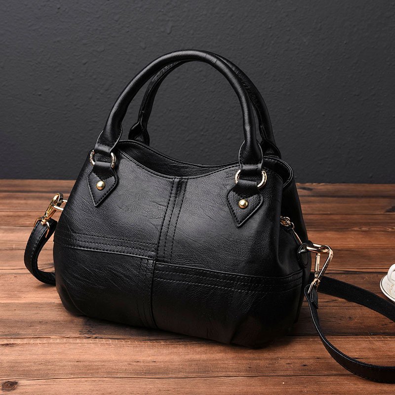 Middle-aged female bag mother bag female 2021 new fashion multi-layer soft leather large capacity tote bag handbag