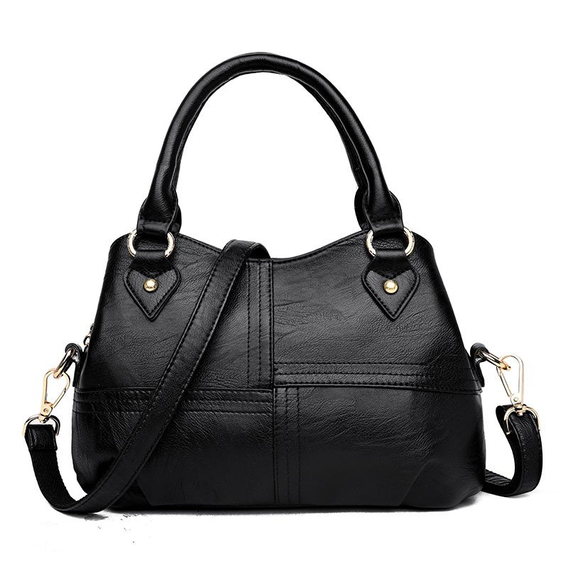 Middle-aged female bag mother bag female 2021 new fashion multi-layer soft leather large capacity tote bag handbag