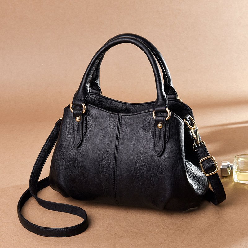 Bag handbags 2021 new large-capacity multi-layer soft leather middle-aged lady mother bag messenger shoulder handbag