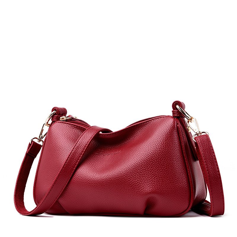 Female bag 2021 new fashion middle-aged lady bag mother bag leisure large-capacity one-shoulder hand messenger bag