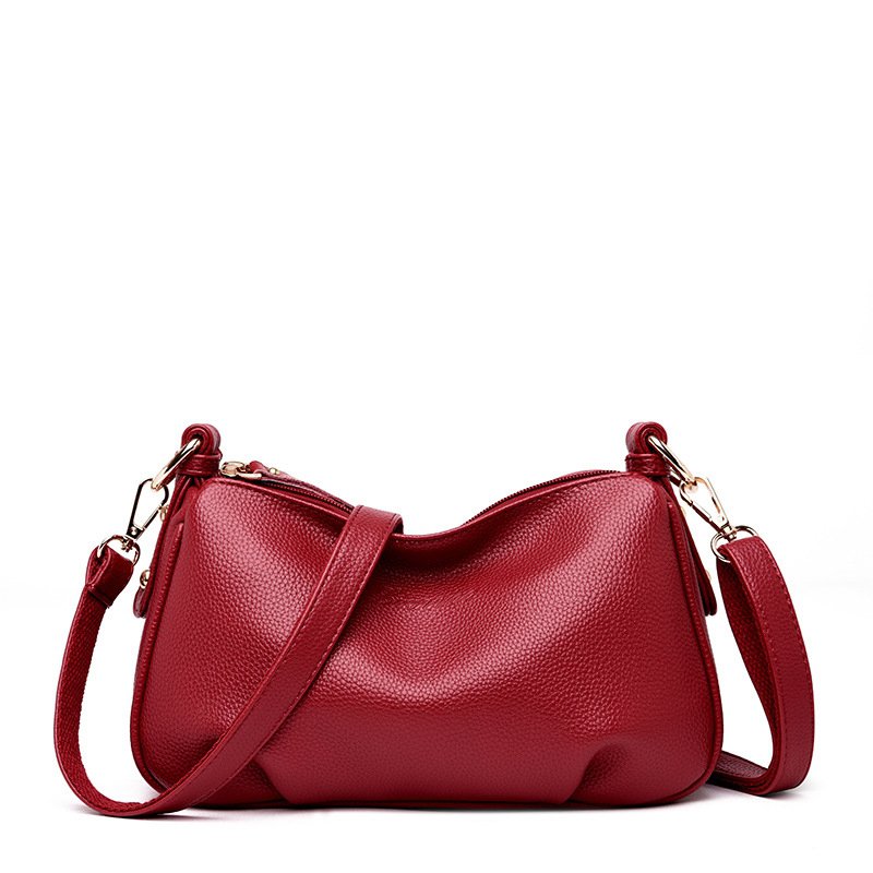 Female bag 2021 new fashion middle-aged lady bag mother bag leisure large-capacity one-shoulder hand messenger bag