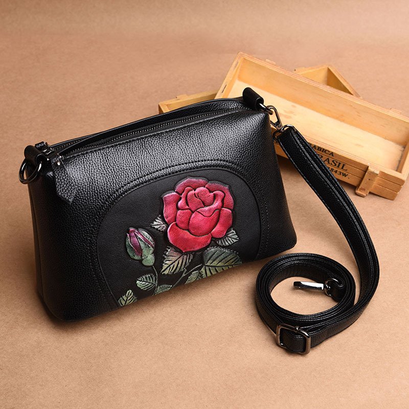 Bag women 2021 autumn and winter new fashion middle-aged lady mother bag printed multi-layer shoulder bag messenger bag