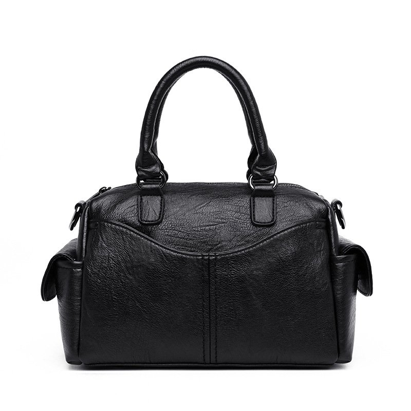 Ladies bags 2021 new wide shoulder strap single shoulder messenger bag fashion retro middle-aged female bag handbag