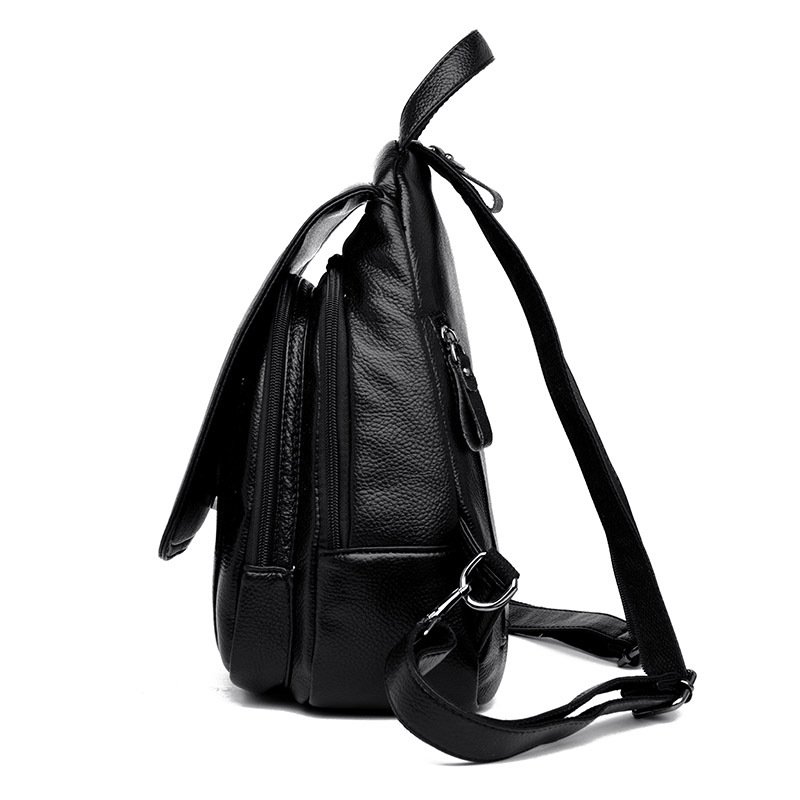 Backpack handbags 2021 new ladies chest bag fashion soft leather student large-capacity backpack