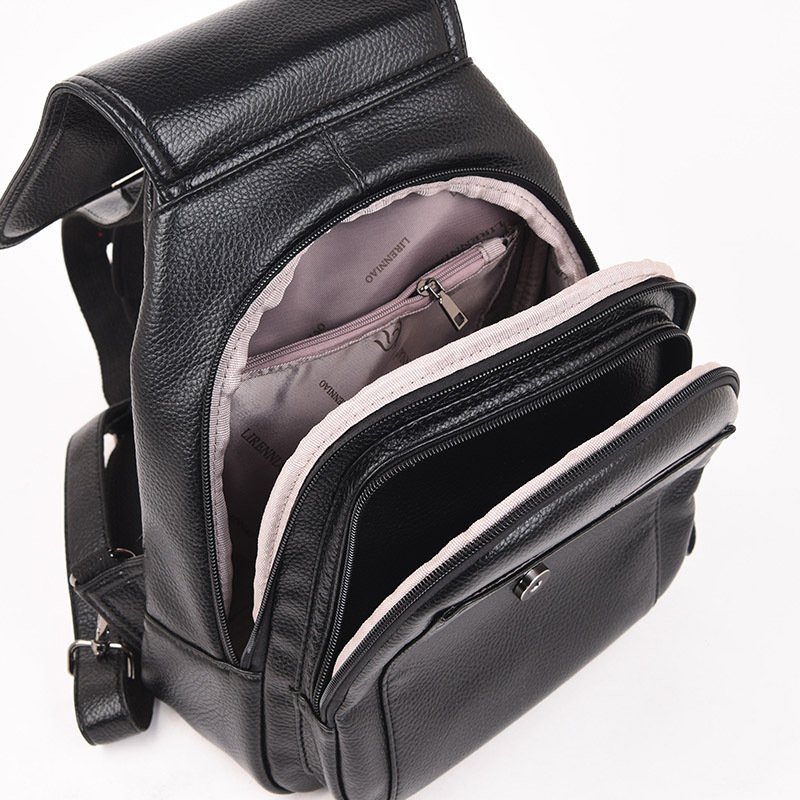 Backpack handbags 2021 new ladies chest bag fashion soft leather student large-capacity backpack